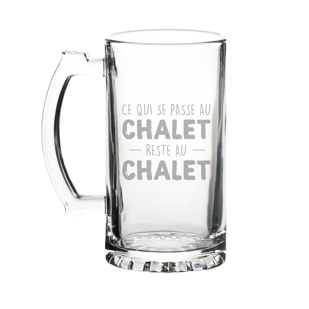 Verre gravé - Ce qui se passe au Chalet