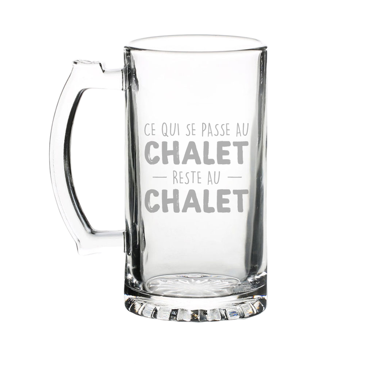 Verre gravé - Ce qui se passe au Chalet