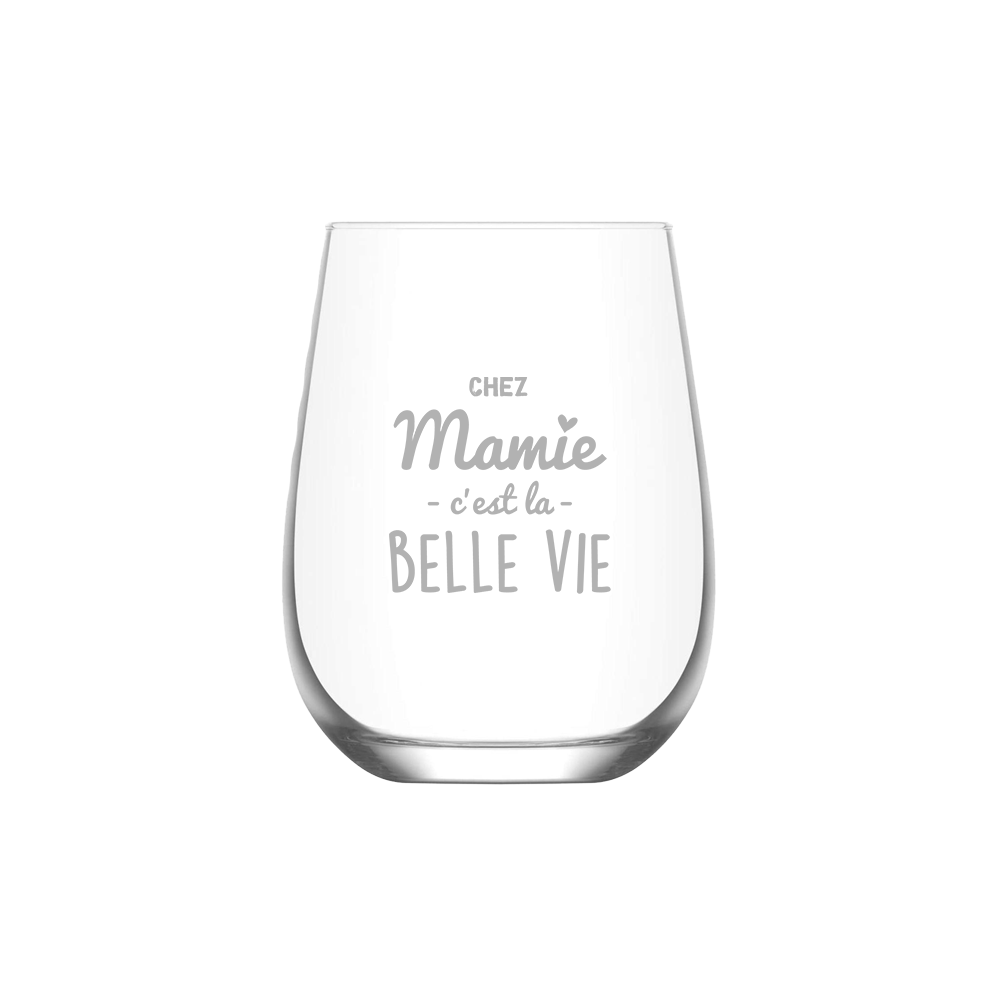 Verre gravé - Chez Mamie