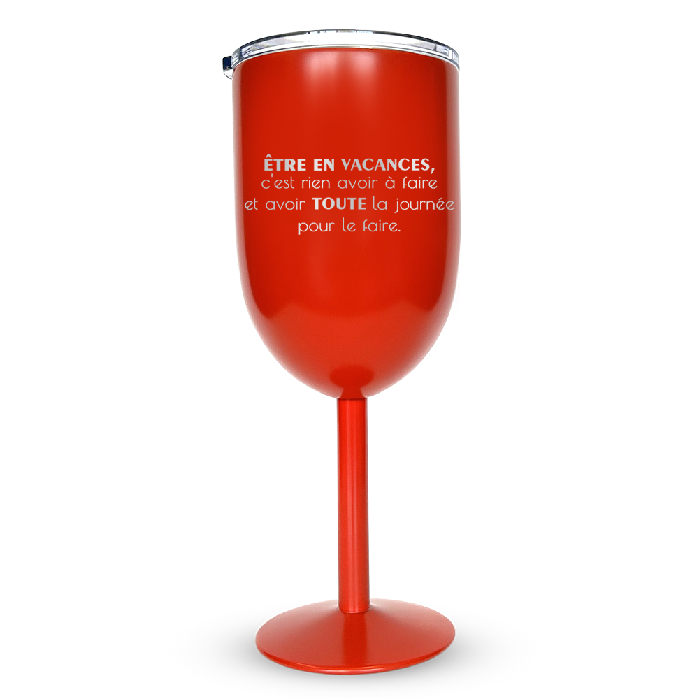 Verre gravé - Être en vacances