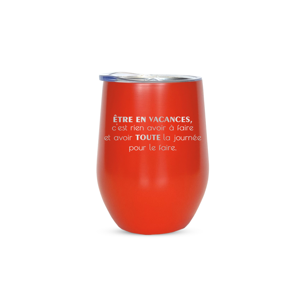 Verre gravé - Être en vacances