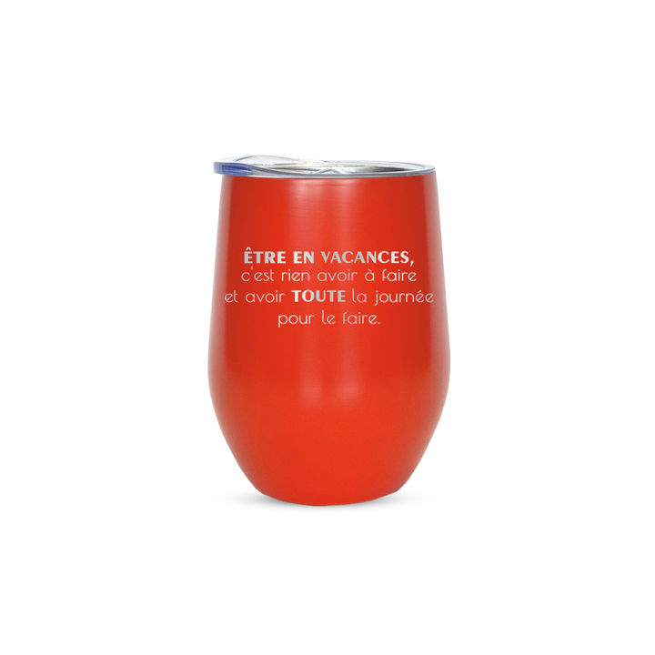 Verre gravé - Être en vacances