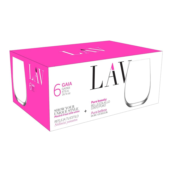 Verre de vin sans pied 460ml (boite 6)