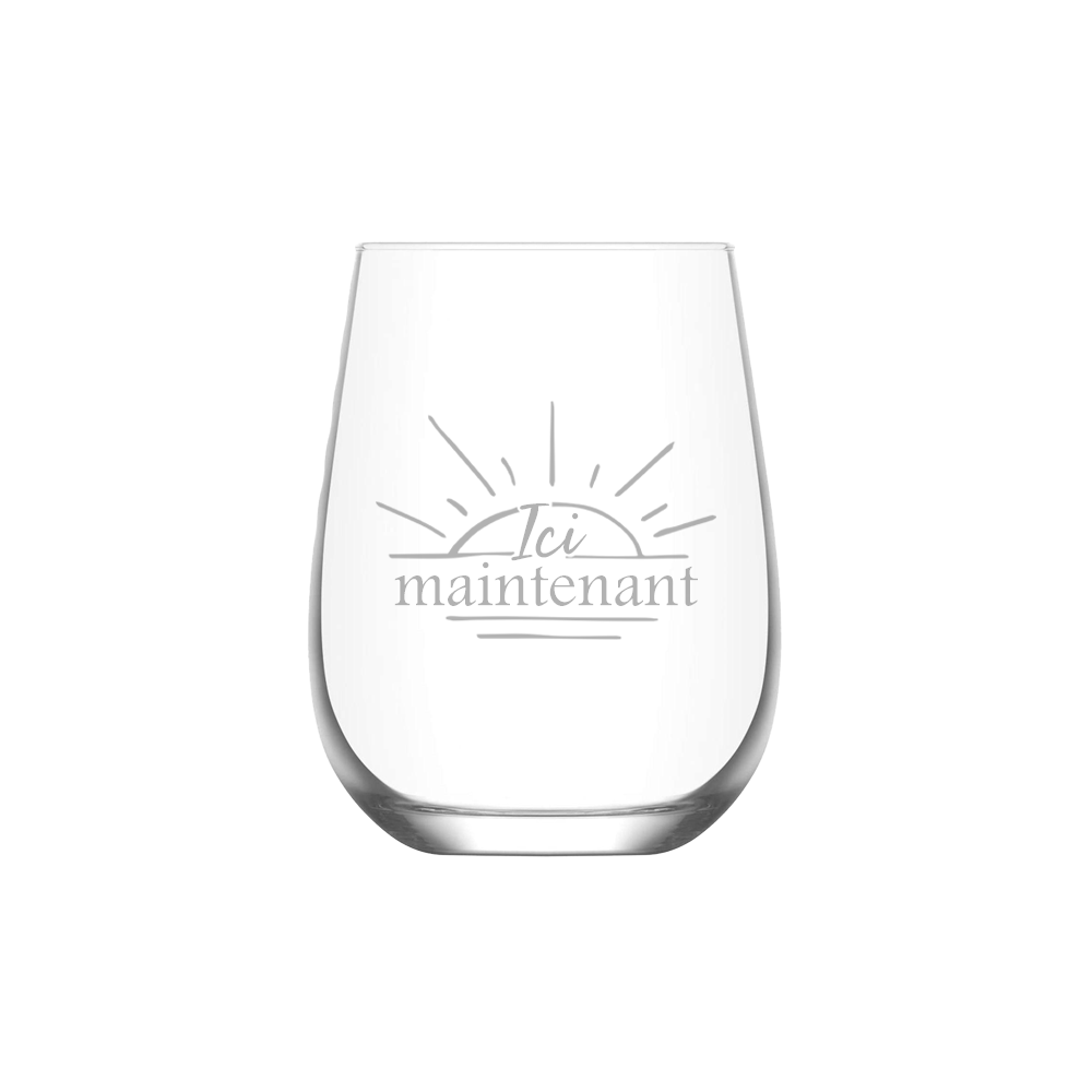 Verre gravé - Ici maintenant