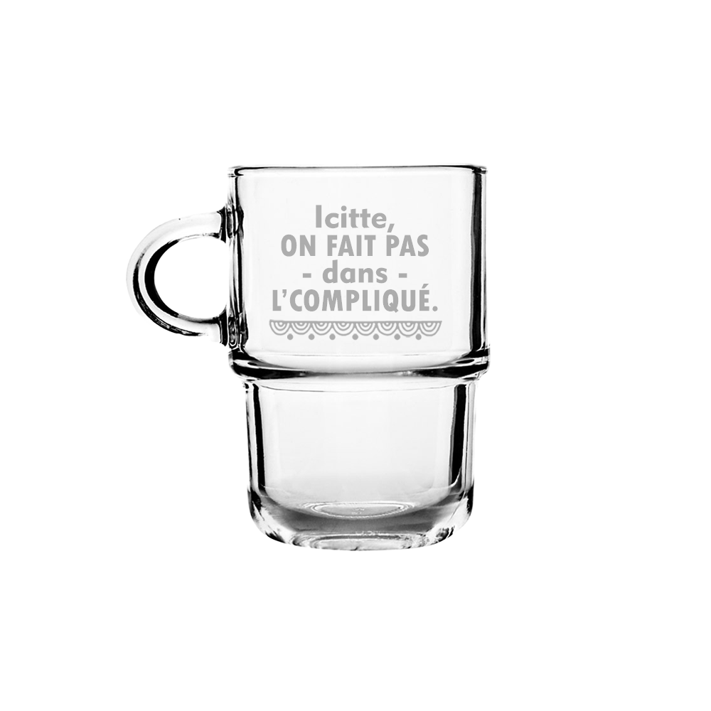 Verre gravé - Icitte, on fait pas dans l'compliqué