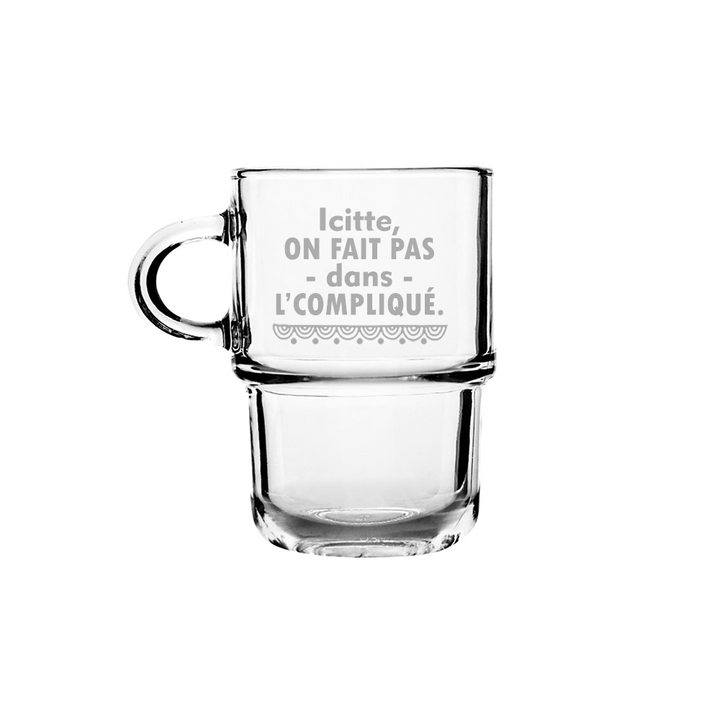 Verre gravé - Icitte, on fait pas dans l'compliqué