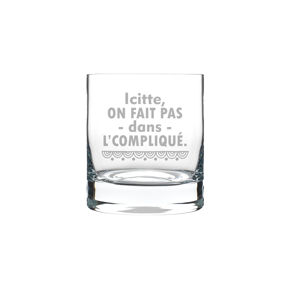 Verre gravé - Icitte, on fait pas dans l'compliqué