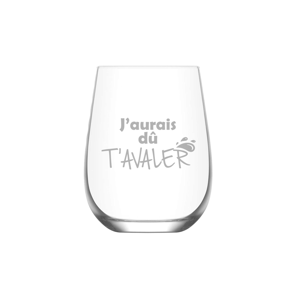 Verre gravé - J'aurais dû t'avaler