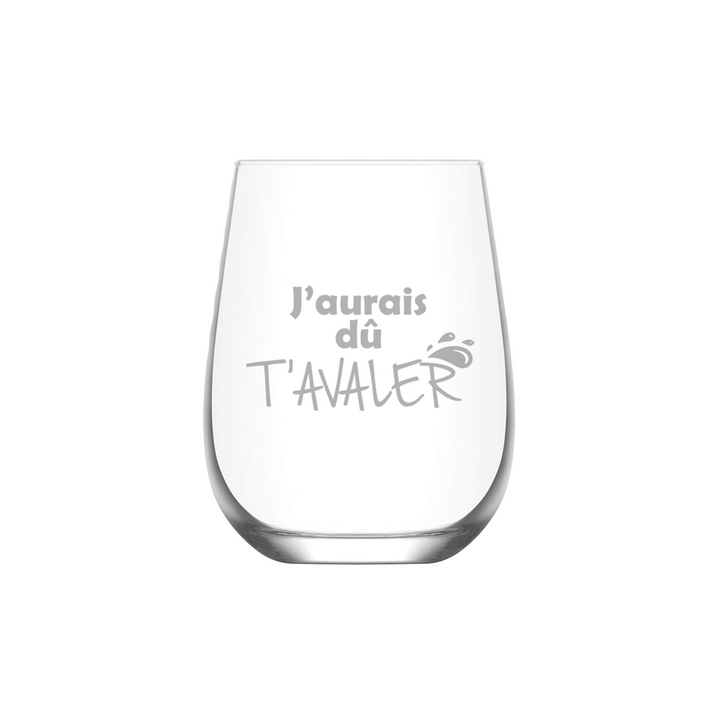 Verre gravé - J'aurais dû t'avaler