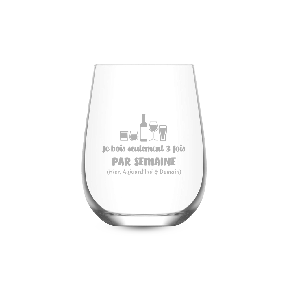 Verre gravé  - 3 fois par semaine