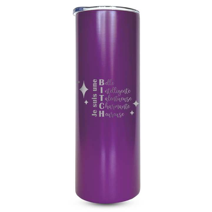 Verre gravé - Je suis une BITCH