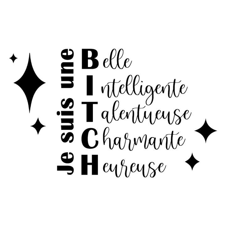 Verre gravé - Je suis une BITCH