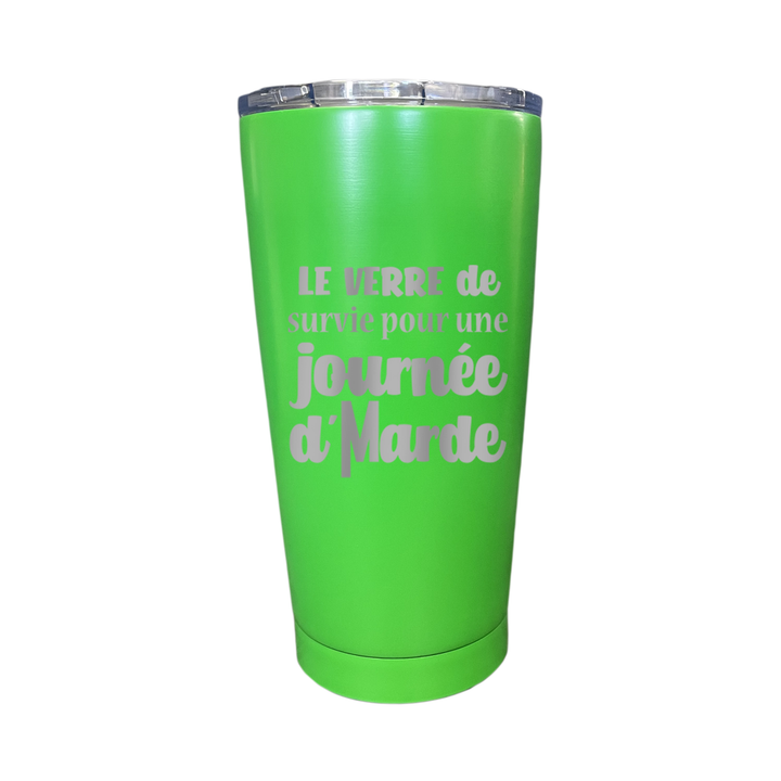Verre gravé  - Journée d'Marde