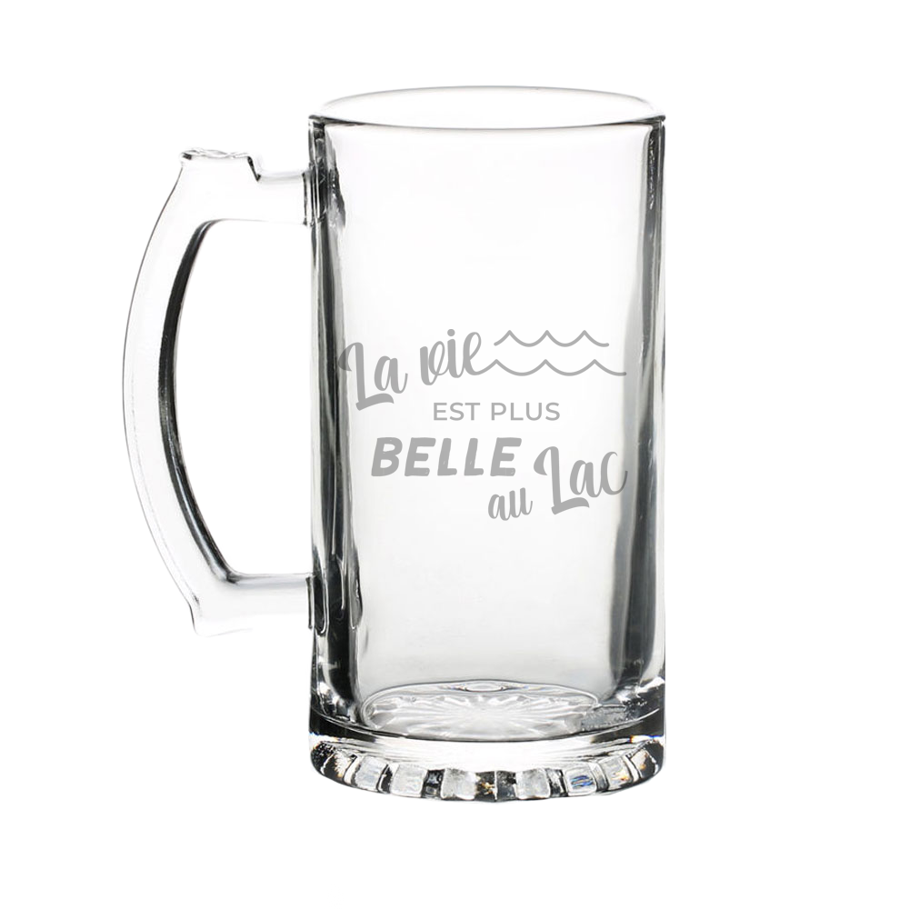 Verre gravé - La vie est plus belle au Lac