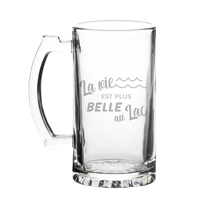 Verre gravé - La vie est plus belle au Lac