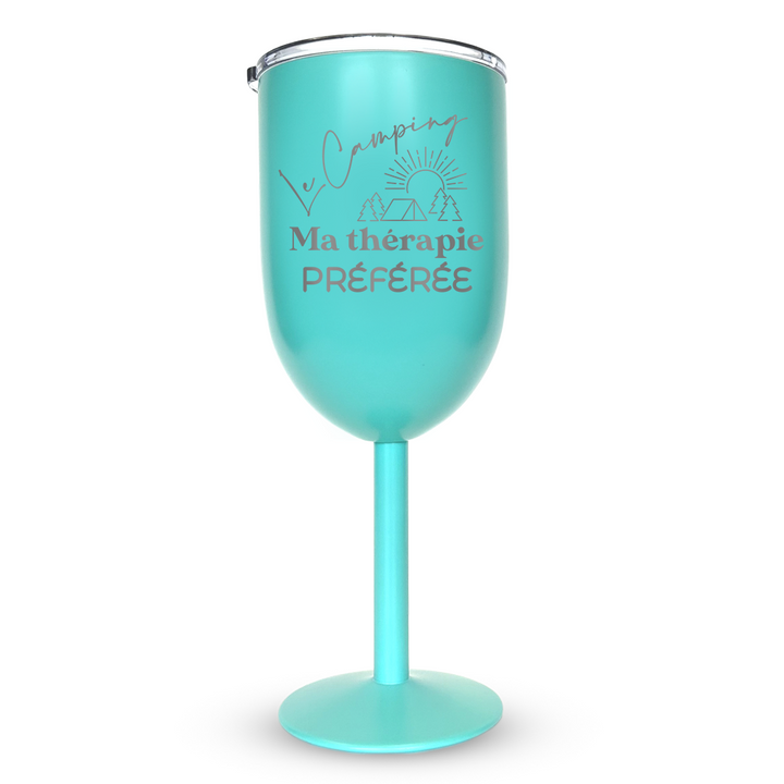 Verre Gravé - Le camping, ma thérapie préférée