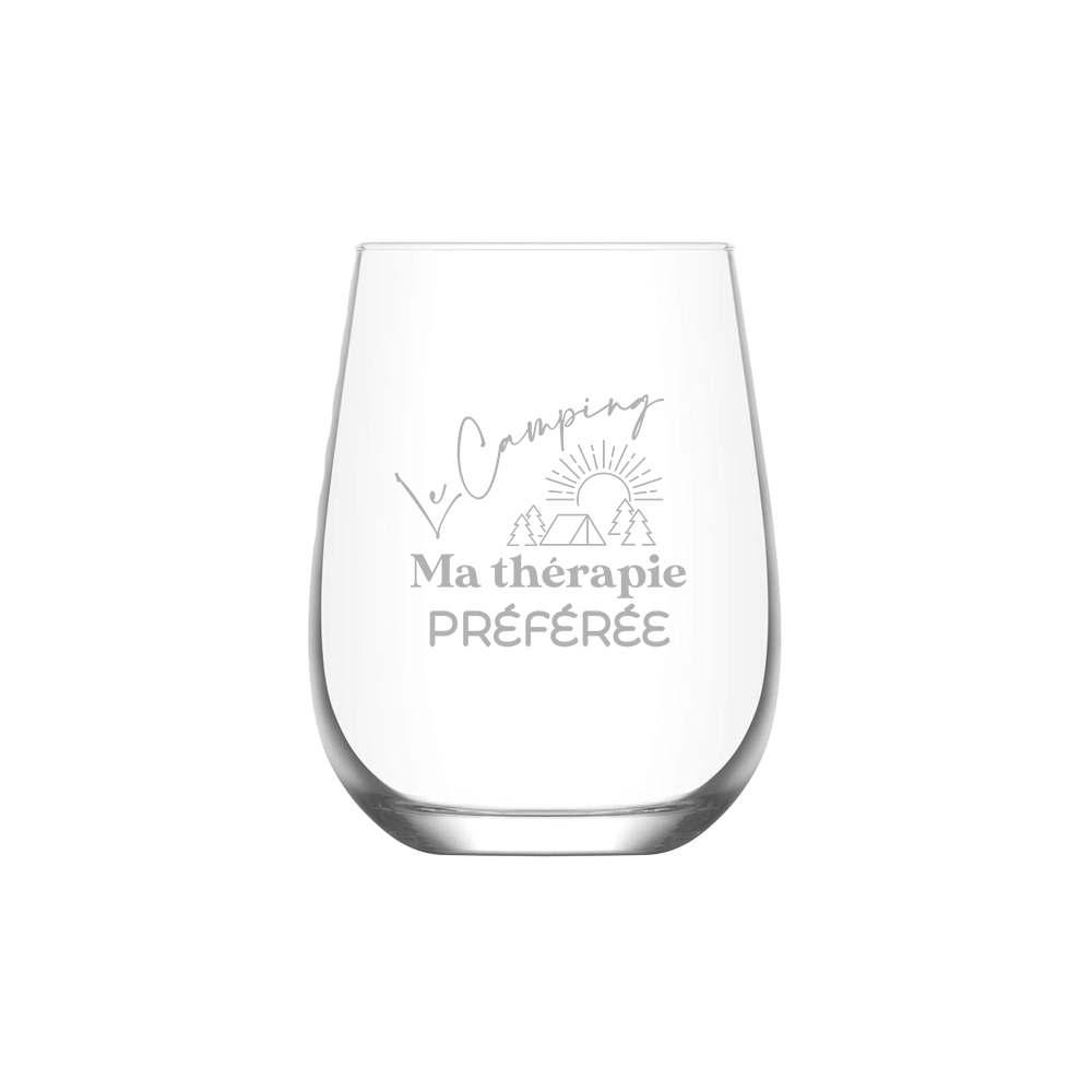 Verre Gravé - Le camping, ma thérapie préférée