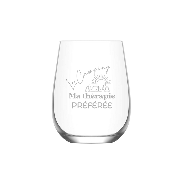 Verre Gravé - Le camping, ma thérapie préférée