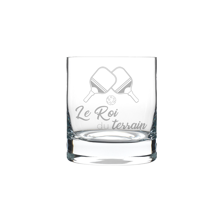 Verre gravé - Le Roi du terrain