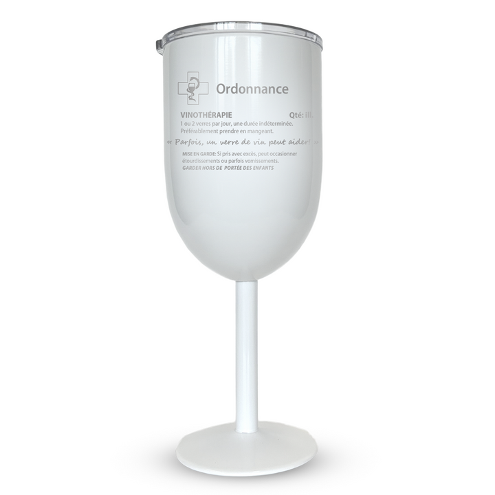 Verre gravé - Ordonnance Vinothérapie