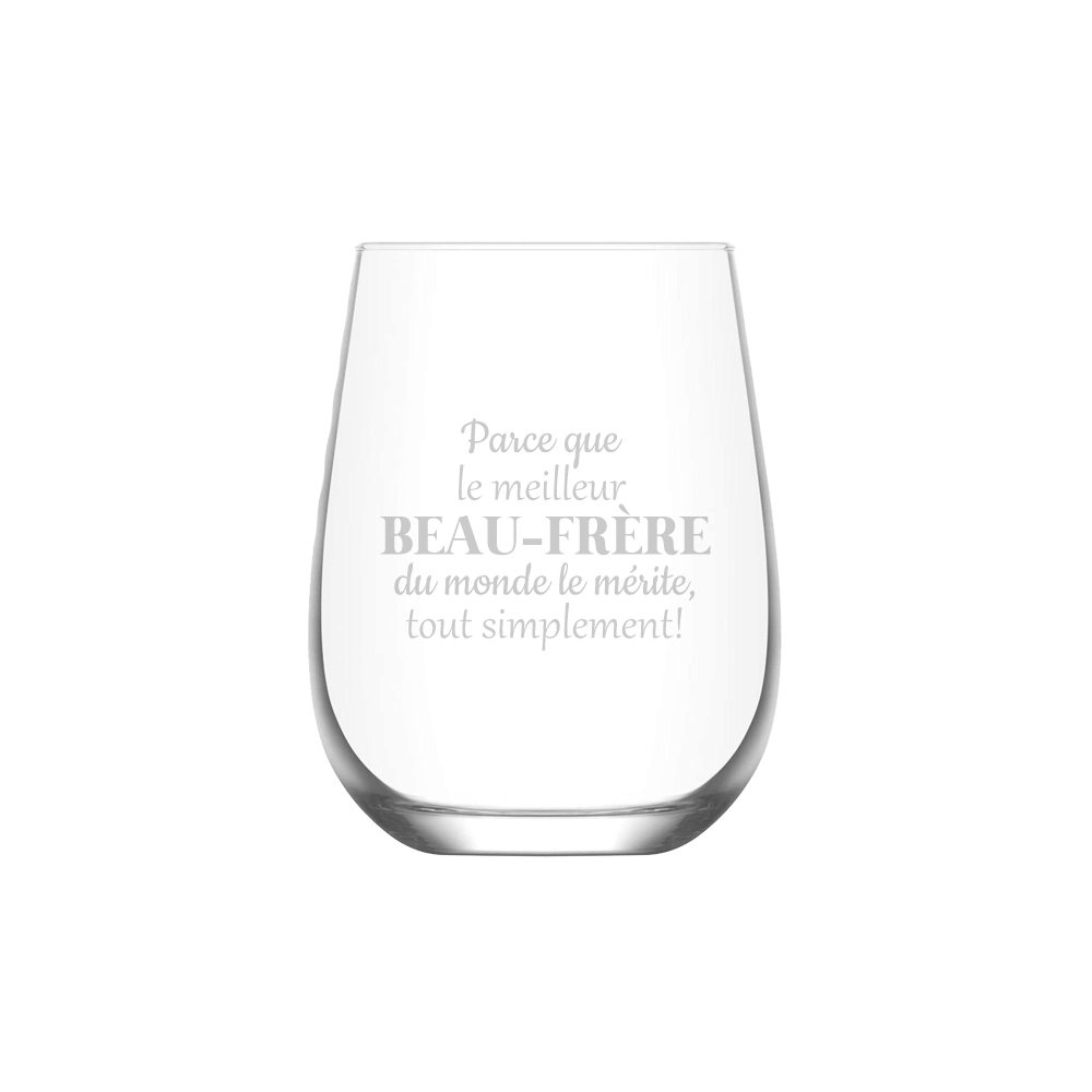 Verre gravé - Parce que le meilleur Beau-frère