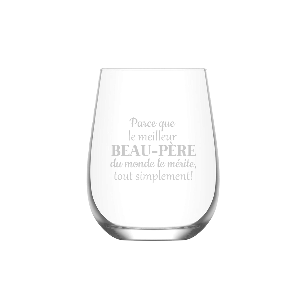 Verre gravé - Parce que le meilleur Beau-père