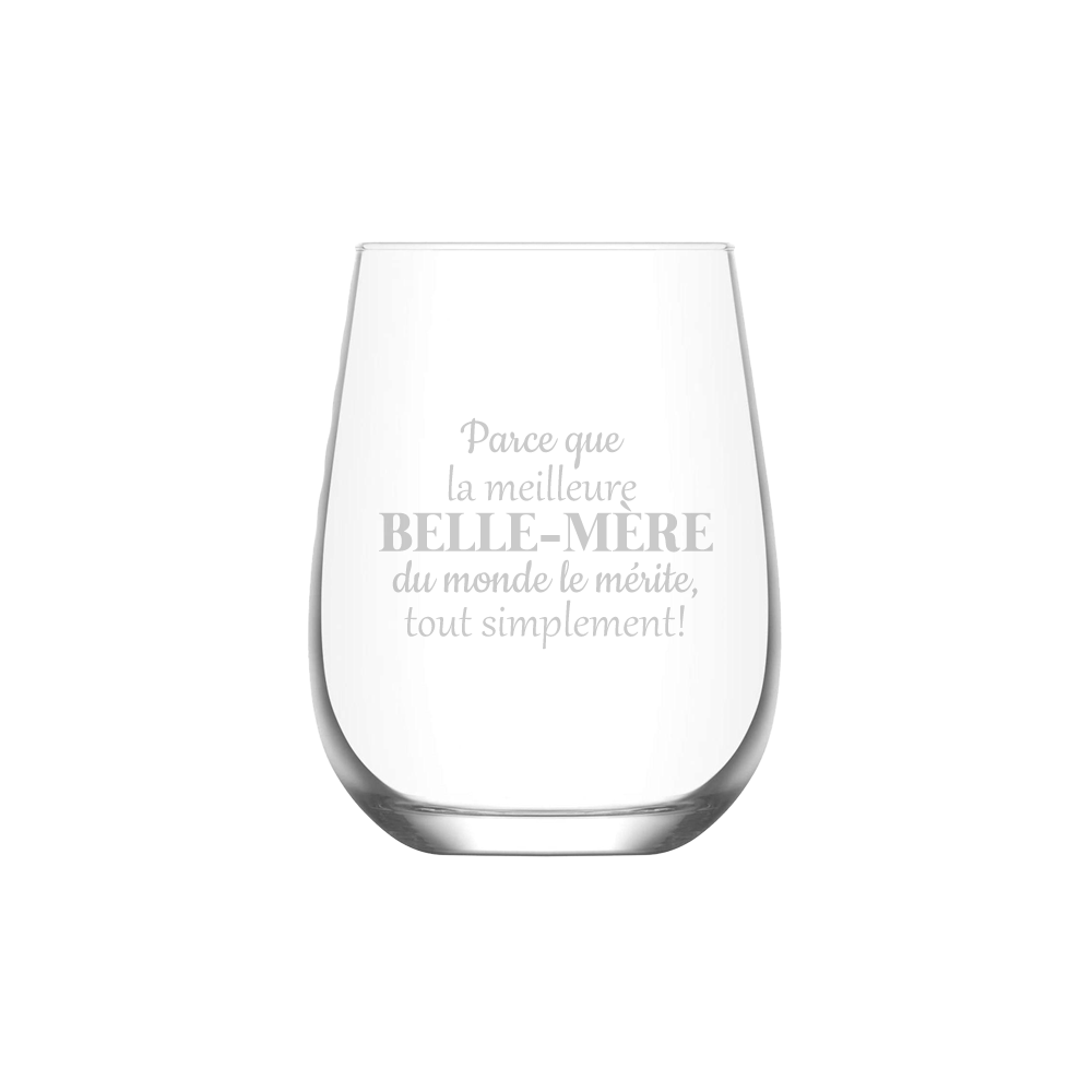Verre gravé - Parce que la meilleure Belle-mère
