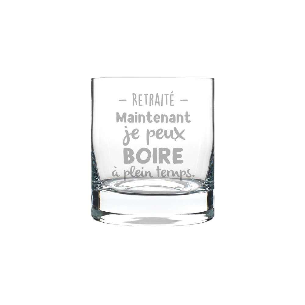 Verre gravé - Retraité