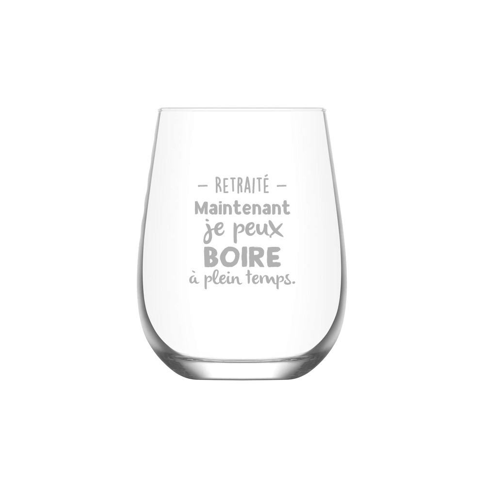 Verre gravé - Retraité