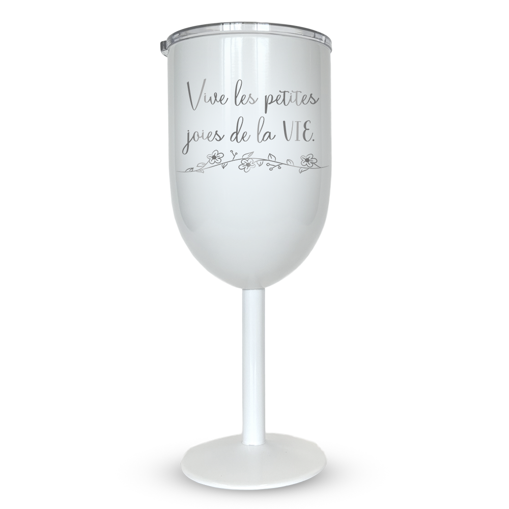 Verre gravé - Vive les petites joies de la vie