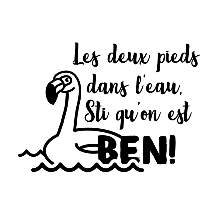 Verre isotherme gravé - Les deux pieds dans l'eau, Sti qu'on est BEN