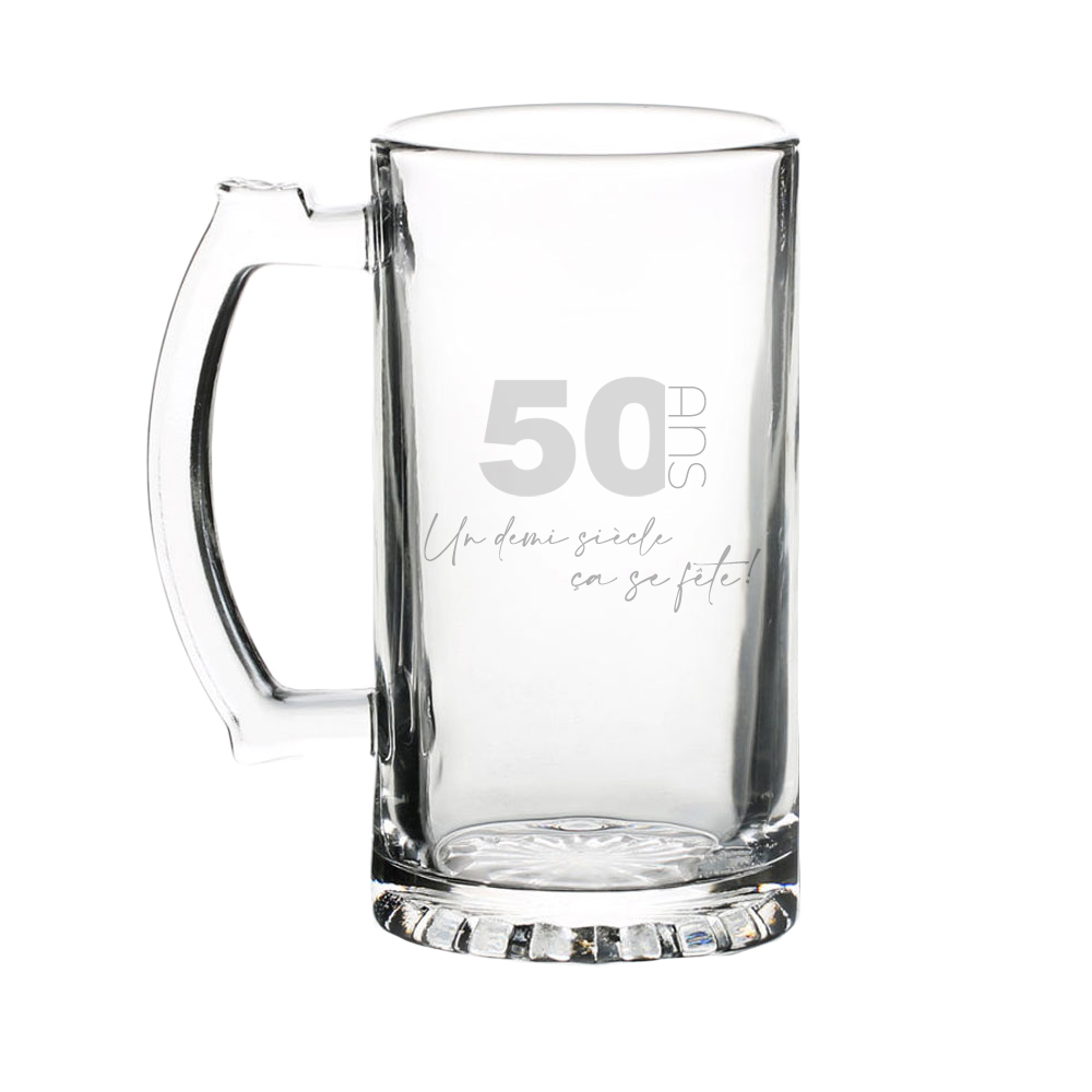 Verre gravé - 50 ans | Demi siècle