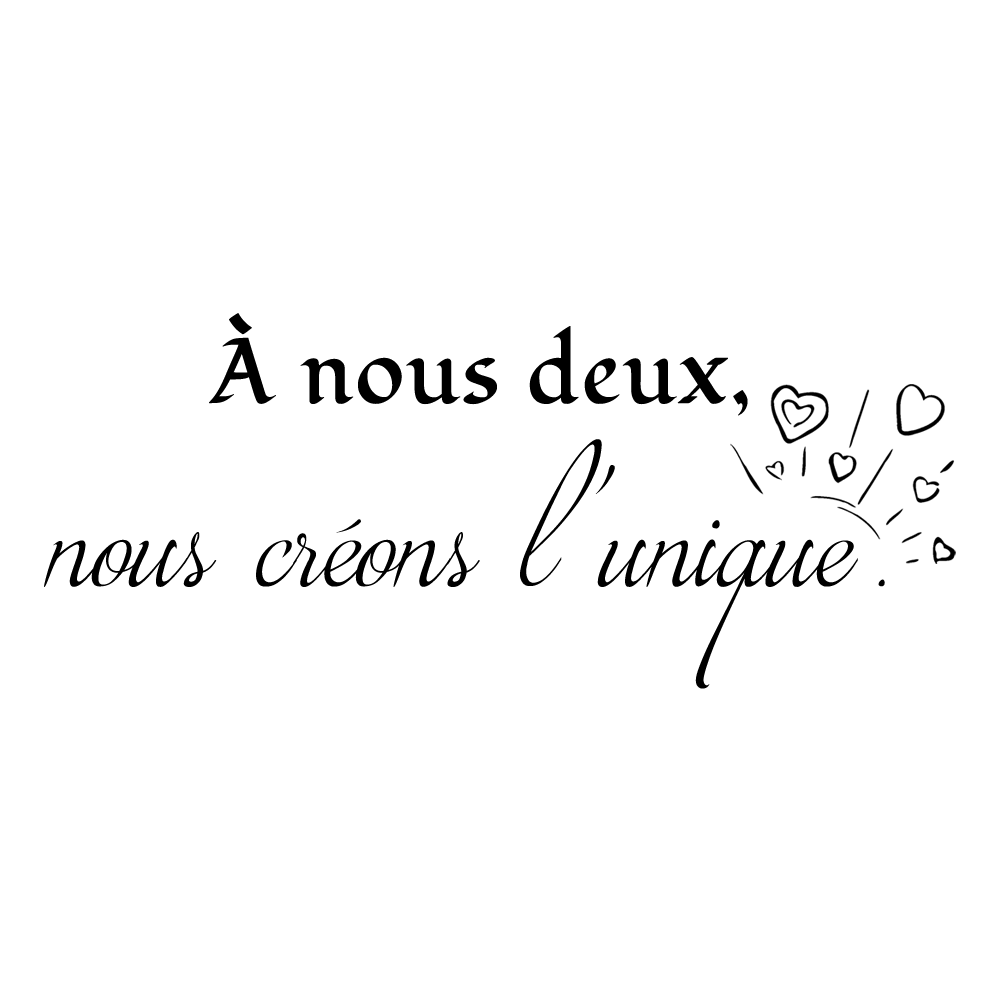 Verre gravé - À nous deux nous créons l'unique