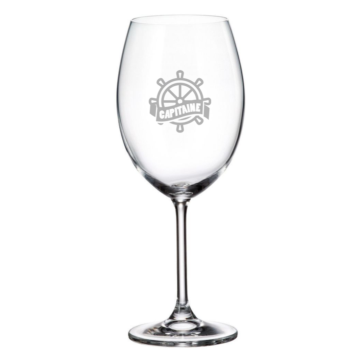 Verre gravé  - Capitaine