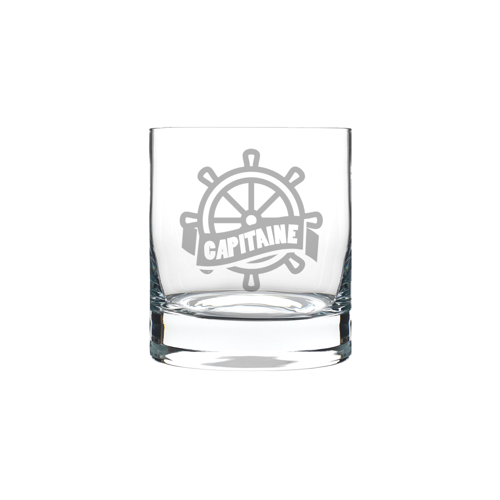 Verre gravé  - Capitaine