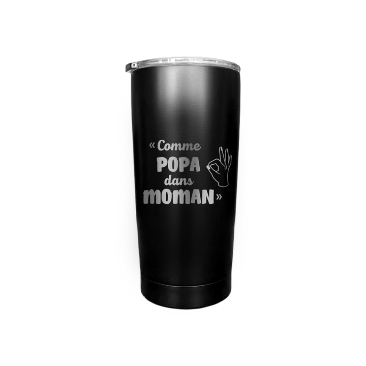 Verre gravé - Comme Popa dans Moman