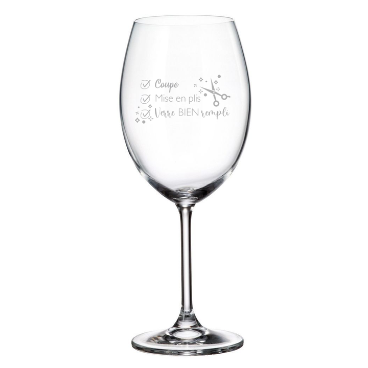 Verre gravé - Coupe, mise en plis
