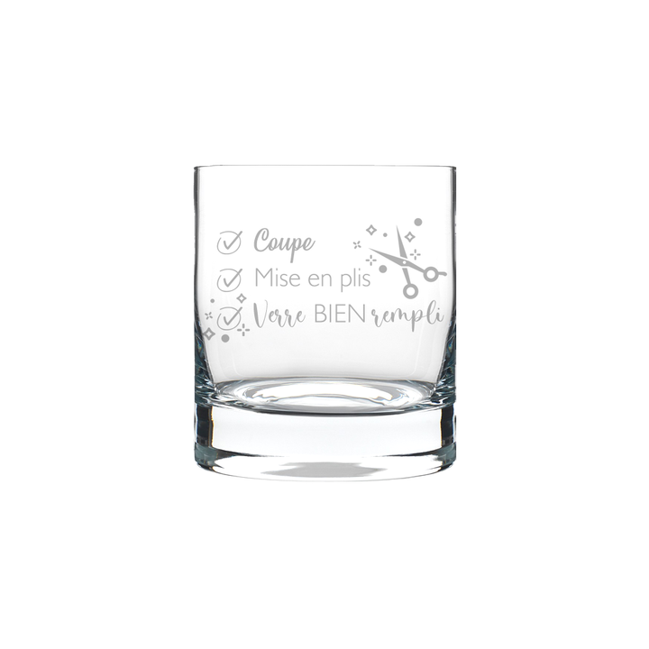 Verre gravé - Coupe, mise en plis