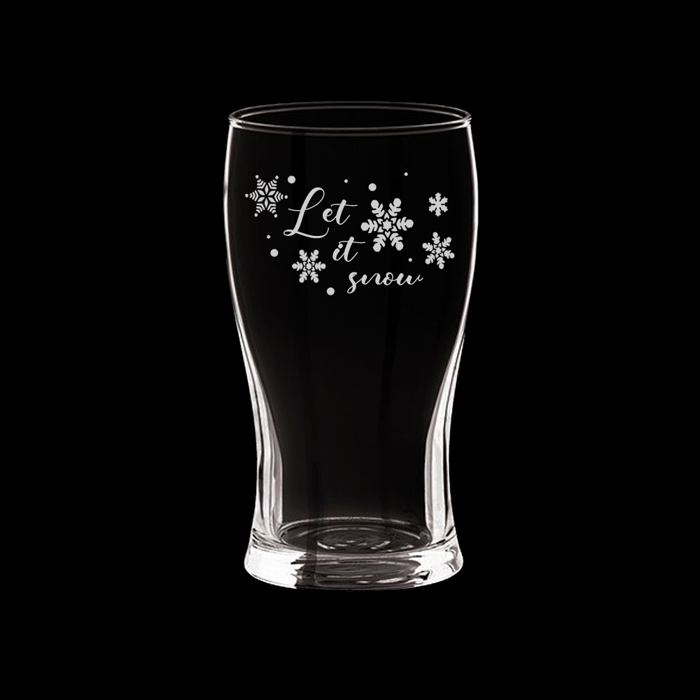 Verre gravé - Let it Snow