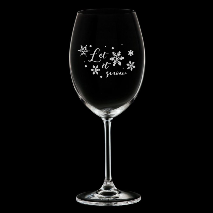 Verre gravé - Let it Snow