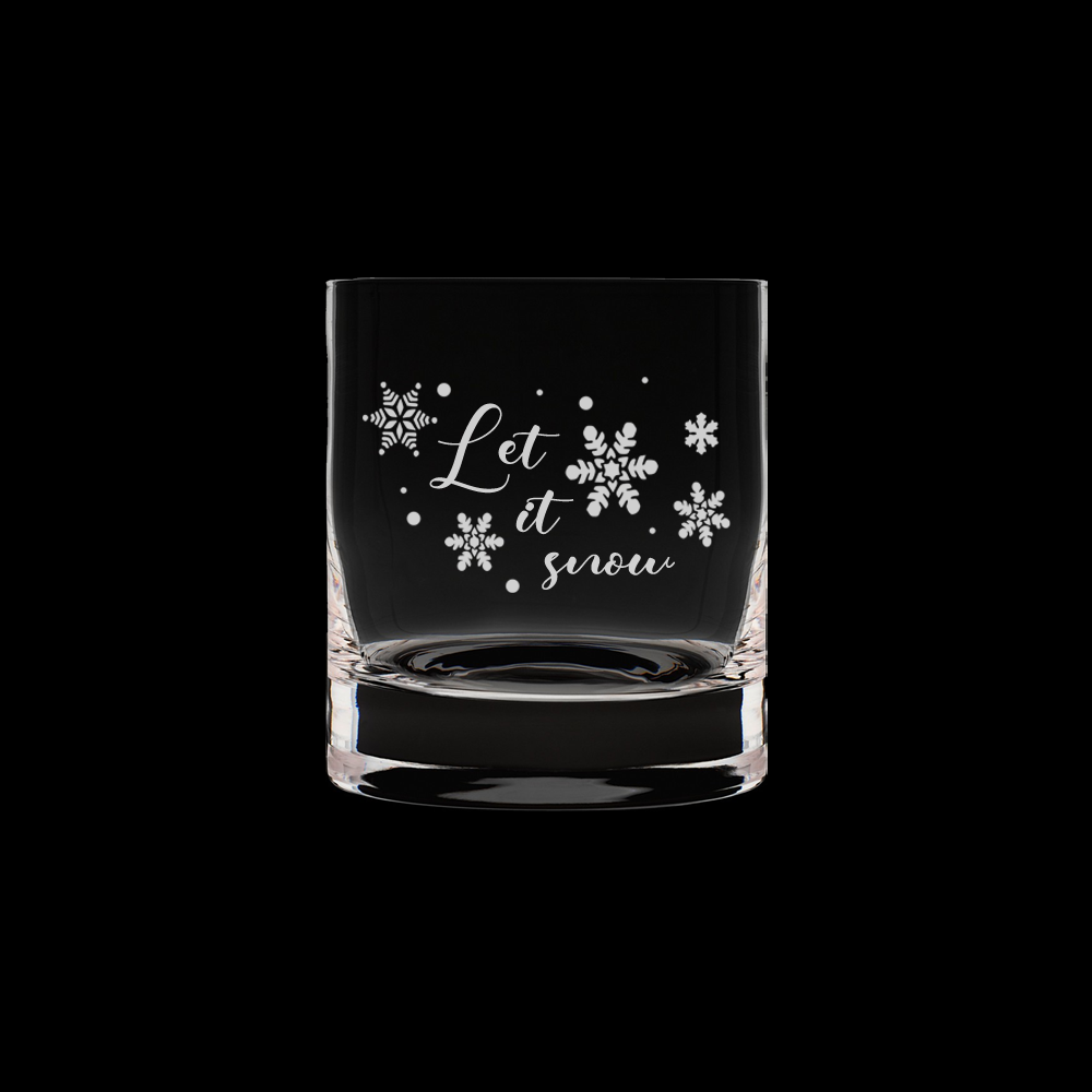 Verre gravé - Let it Snow