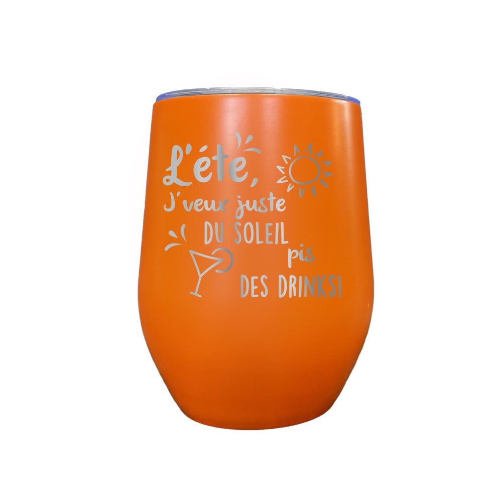 Verre gravé - L'été je veux juste