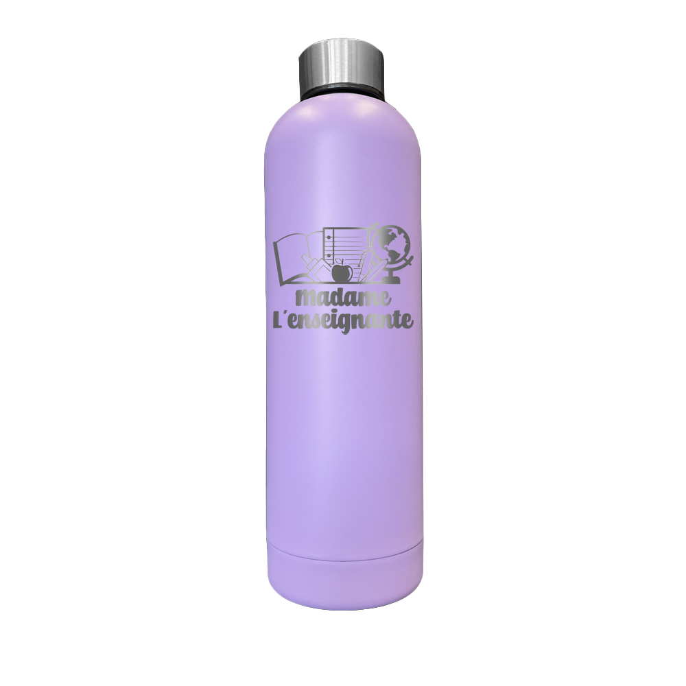 Verre isotherme gravé - Madame l'enseignante