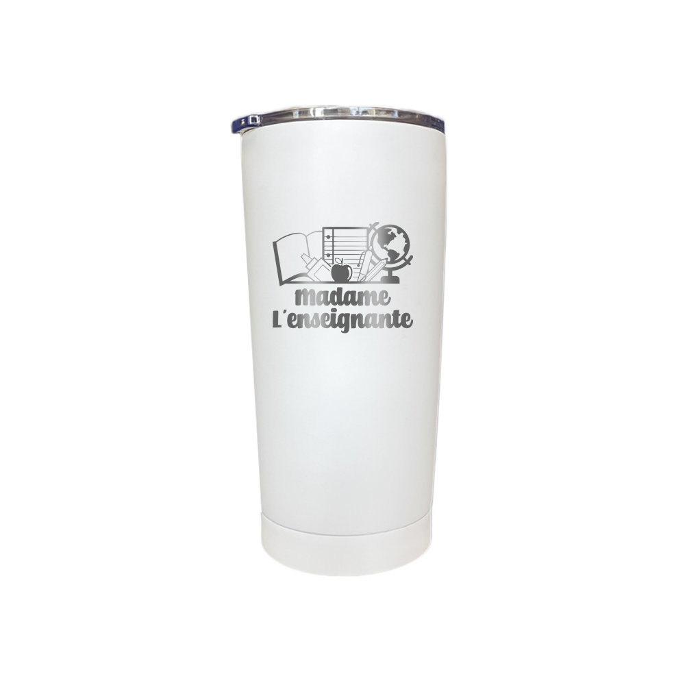 Verre isotherme gravé - Madame l'enseignante