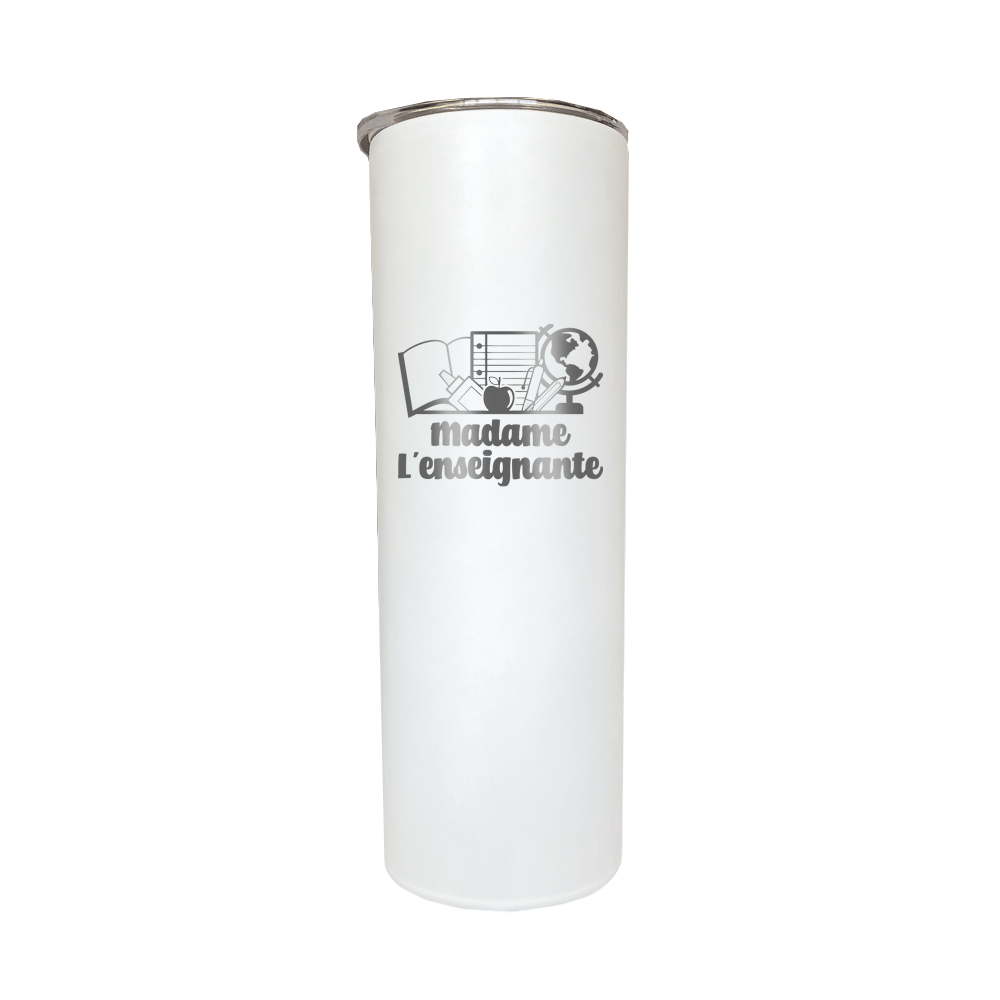 Verre isotherme gravé - Madame l'enseignante