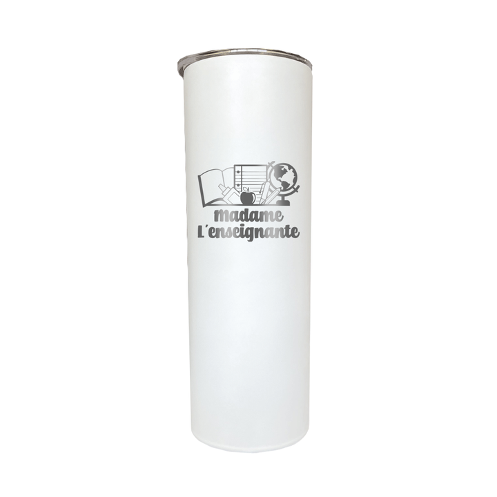 Verre isotherme gravé - Madame l'enseignante