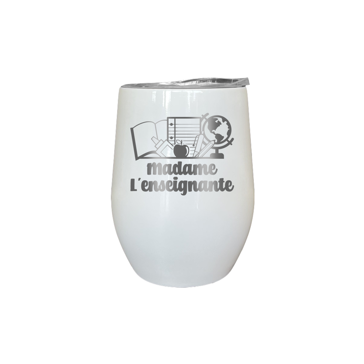 Verre isotherme gravé - Madame l'enseignante