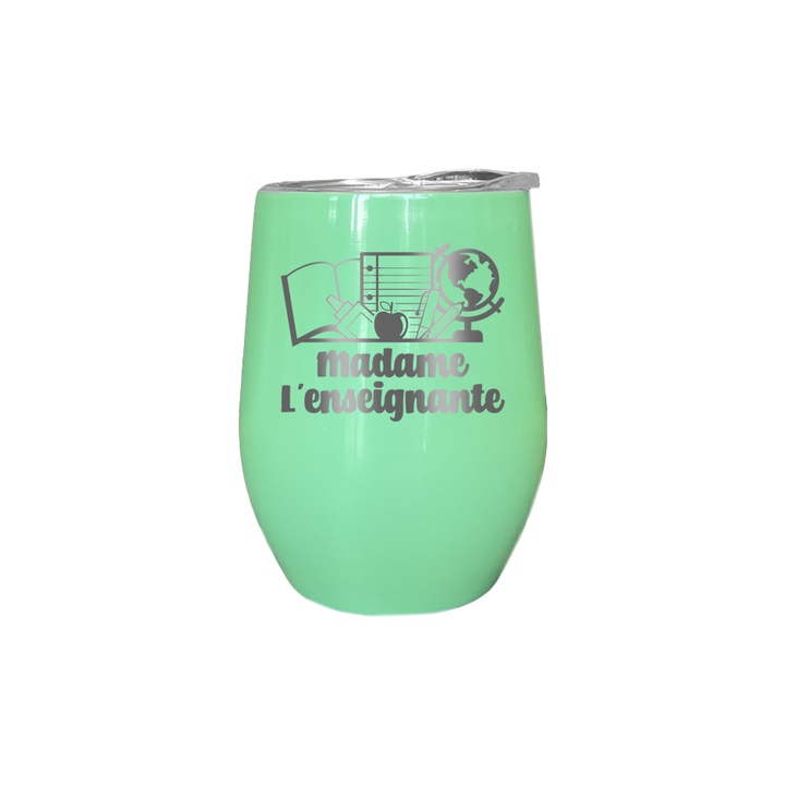 Verre isotherme gravé - Madame l'enseignante