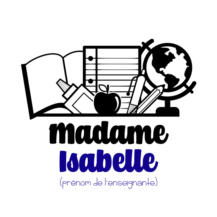 Verre isotherme gravé - Madame l'enseignante