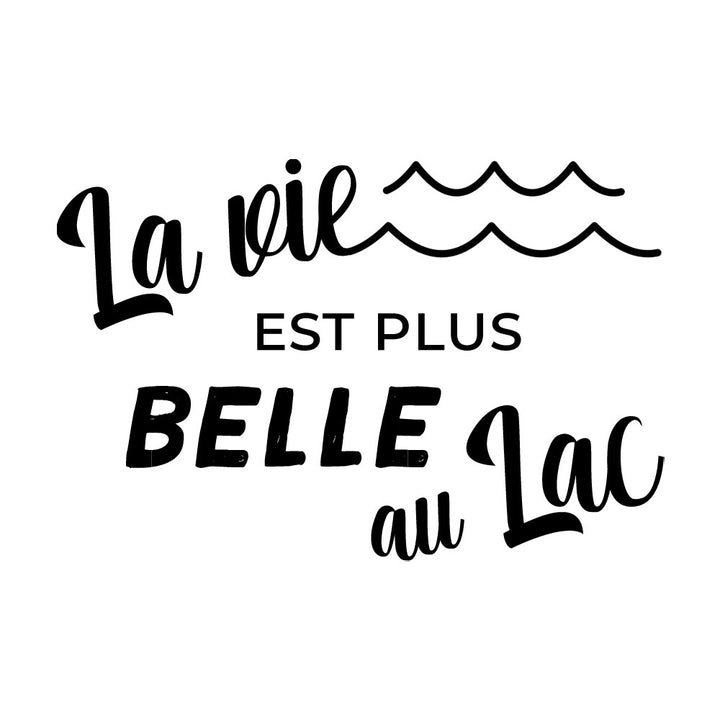 Verre gravé - La vie est plus belle au Lac